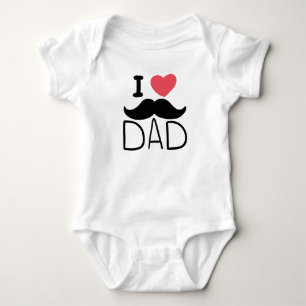 I Love Dad Baby Bodysuit