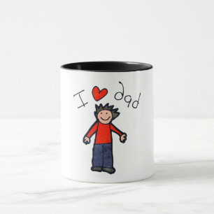 "I Love Dad" combo two toned mug. Mug