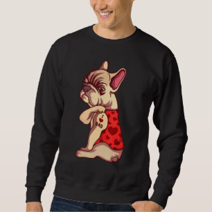 I Love Dad Dog Tattoo English Bulldog French Bul Sweatshirt