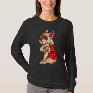 I Love Dad Dog Tattoo English Bulldog French Bul T-Shirt