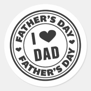 I Love Dad Happy Father's Day   Sticker