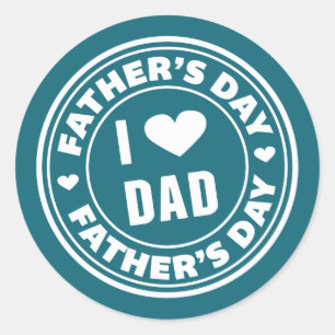 I Love Dad Happy Father's Day   Sticker