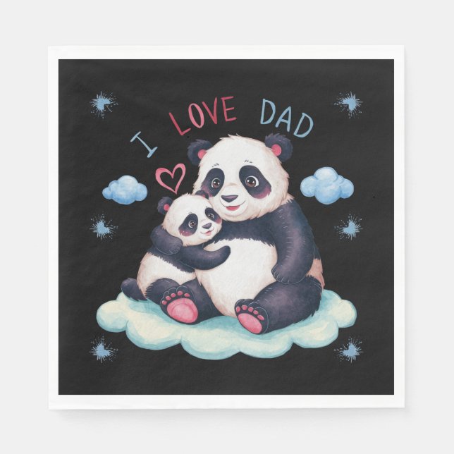 I Love Dad Napkin (Front)