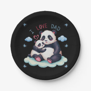 I Love Dad Paper Plate