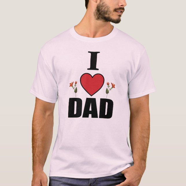 I Love Dad Sleeveless T-shirts Gift for Father Day (Front)