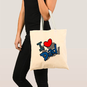 I Love Dad Tote Bag