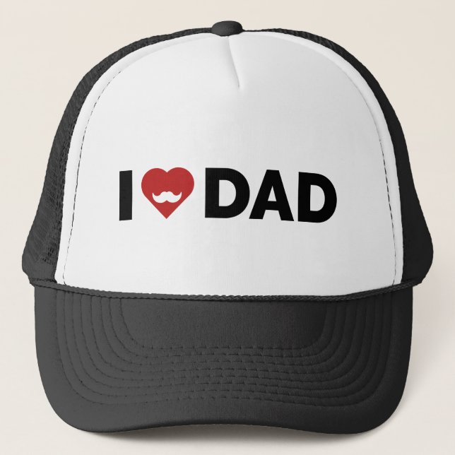 I Love Dad Trucker Hat (Front)