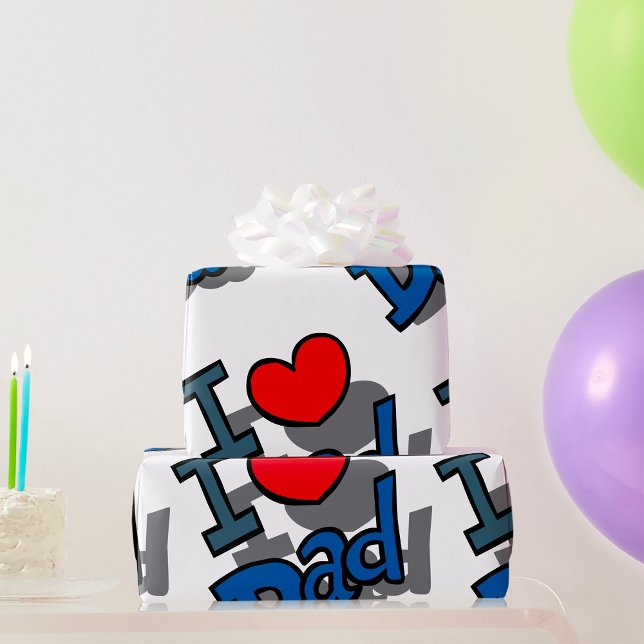 I Love Dad Wrapping Paper (Creator Uploaded)
