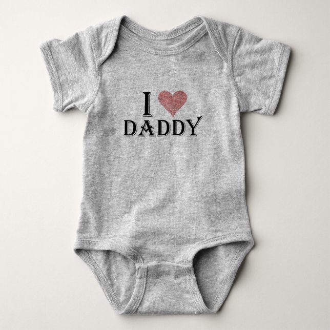 I love daddy fathers day gifts baby bodysuit (Front)