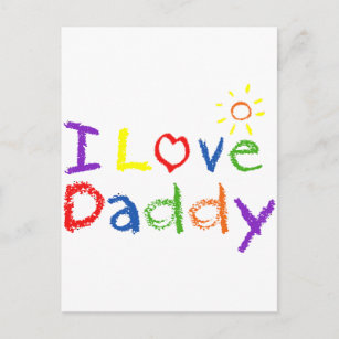 I Love Daddy Postcard