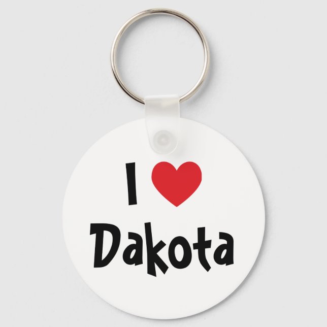 I Love Dakota Key Ring (Front)