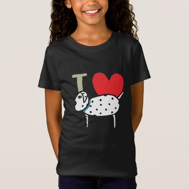 I Love Dalmatians T-Shirt (Front)