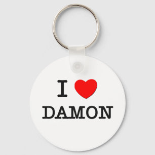 I Love Damon Key Ring