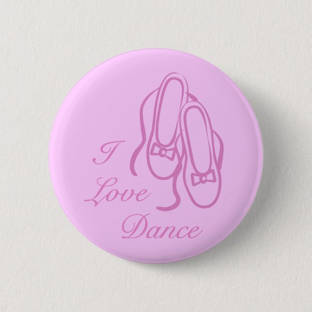 I Love Dance 6 Cm Round Badge (Front)