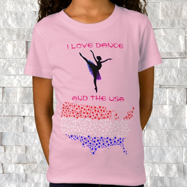 I Love Dance and the USA T-Shirt (Creator Uploaded)