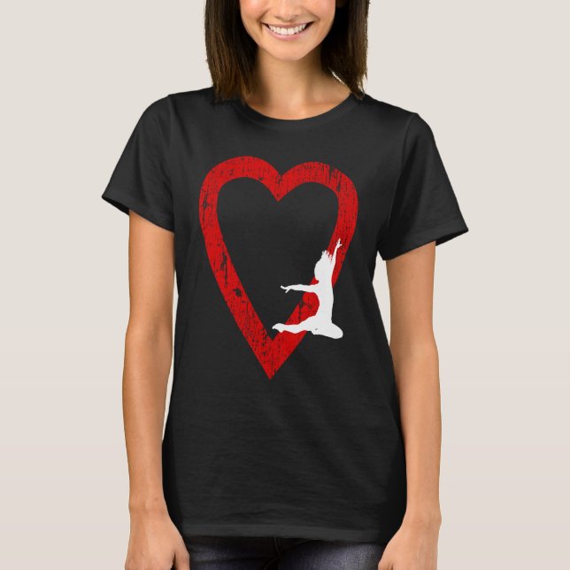 I Love Dance Valentine's Day for Girls and Dance T T-Shirt (Front)