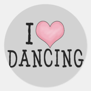 I Love Dancing Classic Round Sticker