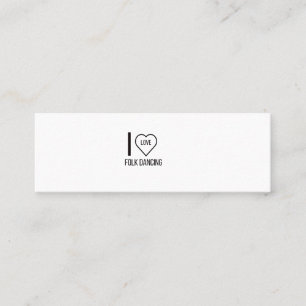 I LOVE DANCING MINI BUSINESS CARD