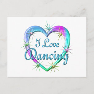 I Love Dancing Postcard