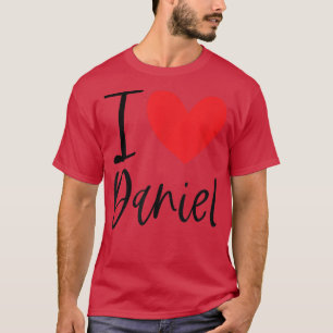 I Love Daniel Name Heart Personalised Men Guy BFF T-Shirt