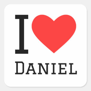 I love daniel square sticker