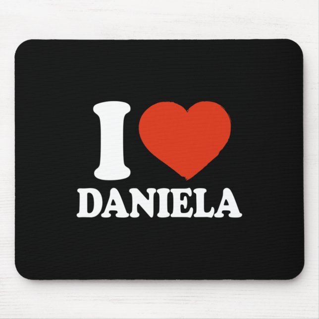 I Love Daniela, I Heart Daniela, Red Heart Valenti Mouse Pad (Front)