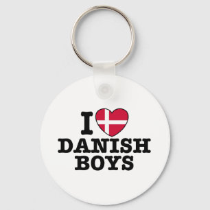I Love Danish Boys Key Ring