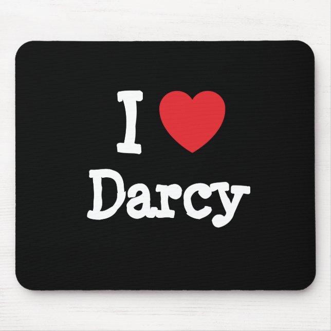 I love Darcy heart T-Shirt Mouse Pad (Front)