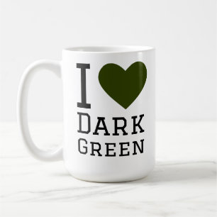 I love dark green coffee mug