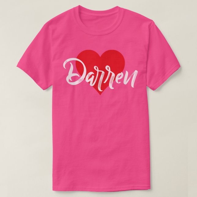 I Love Darren First Name Tshirt I Heart Named  (Design Front)