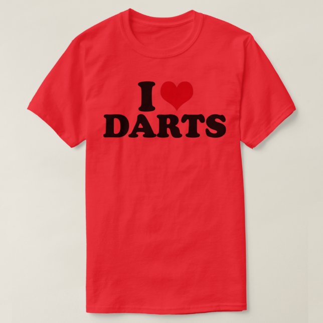 I Love Darts T-Shirt (Design Front)