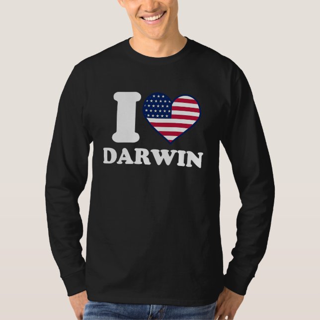I love Darwin I heart Darwin T-Shirt (Front)