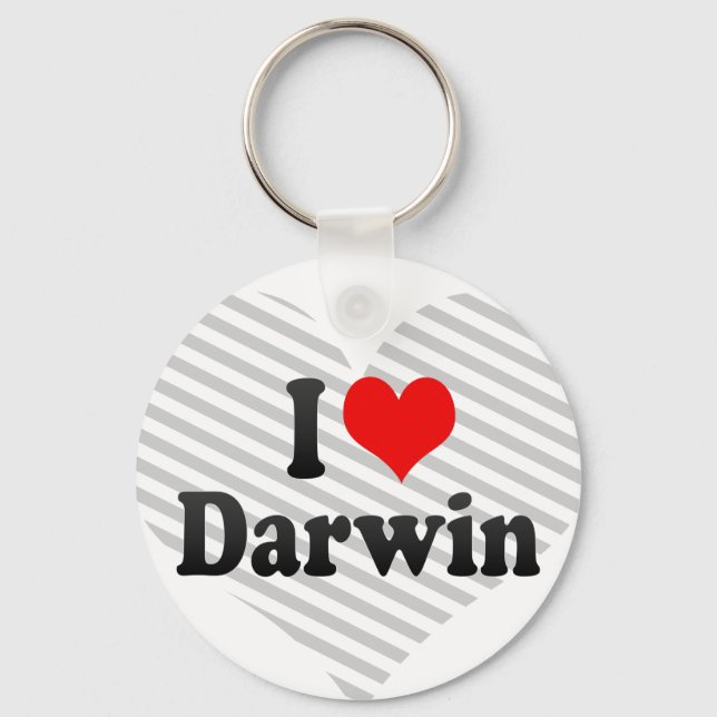 I love Darwin Key Ring (Front)