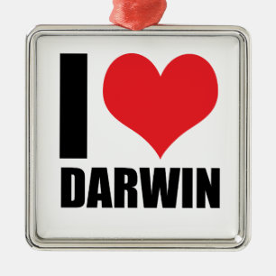 I love Darwin Metal Tree Decoration