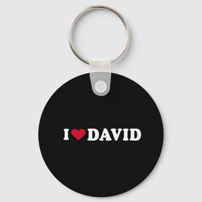 I LOVE DAVID KEY RING (Front)