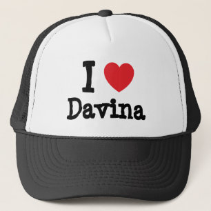 I love Davina heart T-Shirt Trucker Hat