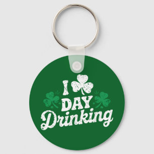 I Love Day Drinking Funny St Patrick's Day Irish Key Ring