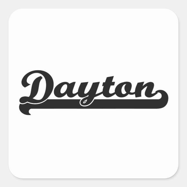 I love Dayton Ohio Classic Design Square Sticker (Front)