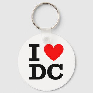 I Love DC Design Key Ring