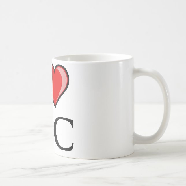 I Love DC - District of Columbia Coffee Mug (Right)