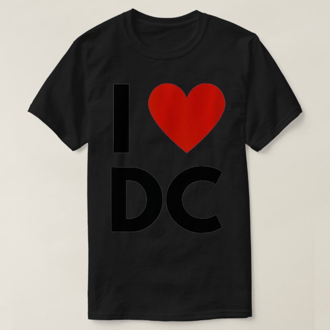 I Love DC Heart District of Columbia Love Fan Appa T-Shirt (Design Front)
