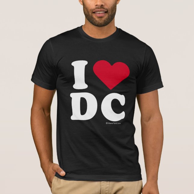 "I LOVE DC" "I LOVE DISTRICT OF COLUMBIA" T-Shirt (Front)