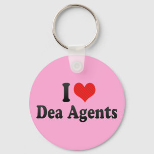 I Love Dea Agents Key Ring