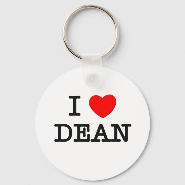 I Love Dean Key Ring (Front)