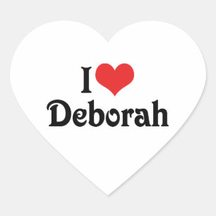 I Love Deborah Heart Sticker