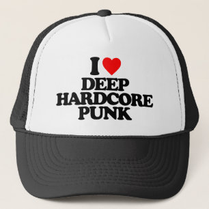 I LOVE DEEP HARDCORE PUNK TRUCKER HAT