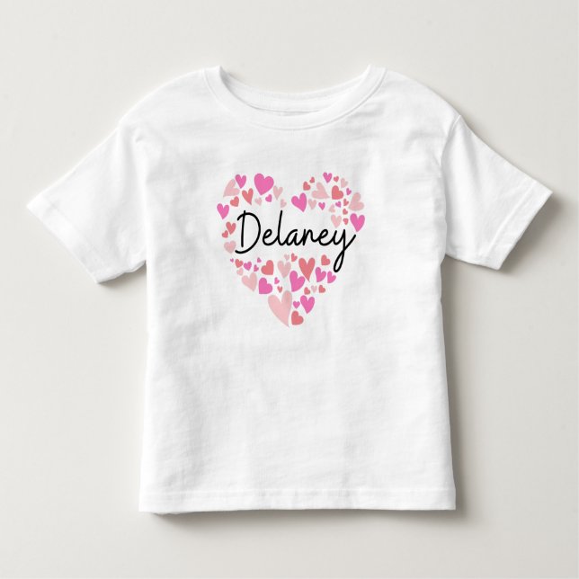 I love Delaney - hearts for Delaney Toddler T-Shirt (Front)
