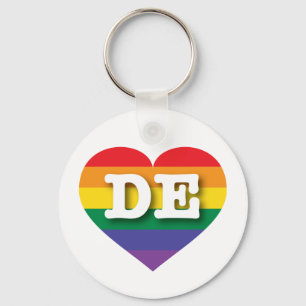 I love Delaware Gay Pride Key Ring