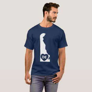 I Love Delaware State Men's Basic Dark T-Shirt
