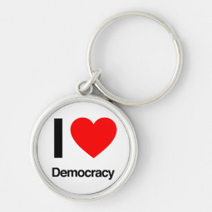 I Love Democracy Key Ring